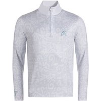 Malbon CAPO PERFORMANCE QUARTER ZIP Stretch Midlayer silber