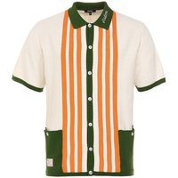 Malbon GABBIANO KNIT BUTTON UP Halbarm Hemd ecru