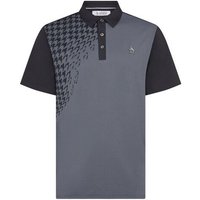 Penguin Asymetrical Pete Gingham Colour Block Halbarm Polo schwarz 2 Penguin Asymetrical Pete Gingham Colour Block Halbarm Polo schwarz