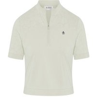 Penguin LASER CUT FLORAL Halbarm Polo beige