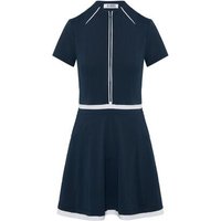 Penguin Solid Zip Dress Halbarm Kleid navy