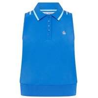Penguin Woven Waist Length Colour Block ohne Arm Polo blau