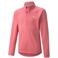 Puma Girls 1/4 Zip Stretch Midlayer koralle