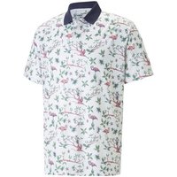 Puma Mattr Lagoon Halbarm Polo weiß