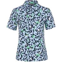 Valiente Druck Fuktions Halbarm Polo blau
