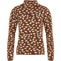 Valiente Gemustert Strick Pullover braun