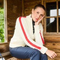 Valiente Jacke Zopf- Windstopp Strick ecru