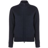 Valiente Jacke Zopf- Windstopp Strick navy