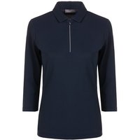 Valiente Jaquard-Struktur 3/4 Arm Polo navy