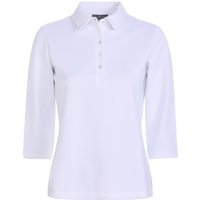 Valiente Jaquard-Struktur 3/4 Arm Polo weiß 2 Valiente Jaquard Struktur 34 Arm Polo weiss