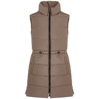 Valiente Lange Stepp Thermo Weste taupe