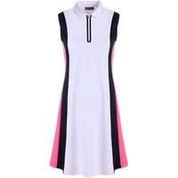 Valiente Pique Colourblock ohne Arm Kleid weiß