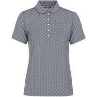 Valiente Punkte-Jaquard Halbarm Polo navy