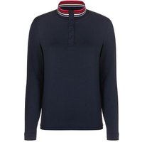 Valiente Stehkragen mit Knoepfen Thermo Polo navy