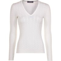 Valiente Zopf Pullover Strick weiß