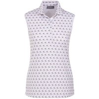 Valiente polo w/o sleeves printed ohne Arm Polo weiß