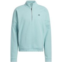 adidas GO-TO HYBRID QUARTER-ZIP PULLOVER Stretch Midlayer hellgrün