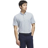 adidas ULTIMATE365 MICRO ARGYLE Halbarm Polo hellgrün