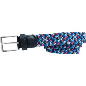 Alberto Gürtel Multicolor Braided navyweißbraun