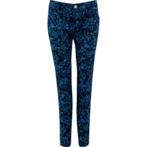 Alberto Hose Mona-L WR Leo Print blauschwarzleo