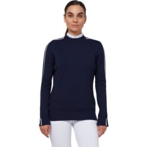 Callaway Pullover Striped Neck navy