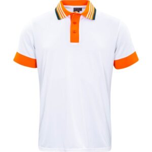 Cross Polo Stripe weißorange