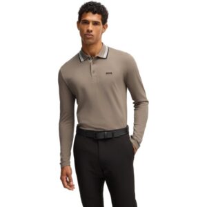 HUGO BOSS Pullover Plisy taupe