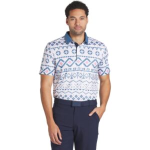 Puma Polo Fair Isle weißblau