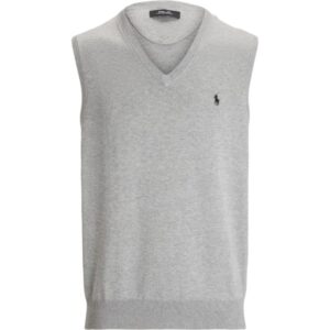 RALPH LAUREN Pullunder Cotton Coolmax grau