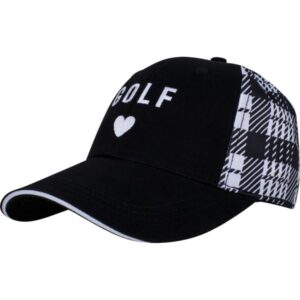 girls golf Cap Classic Tartan schwarzweiß